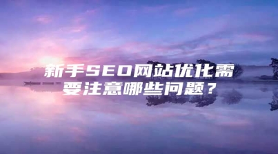 新手SEO网站优化需要注意哪些问题？