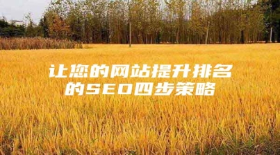 让您的网站提升排名的SEO四步策略