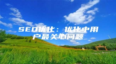 SEO优化：优化中用户最关心问题