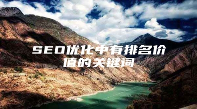 SEO优化中有排名价值的关键词