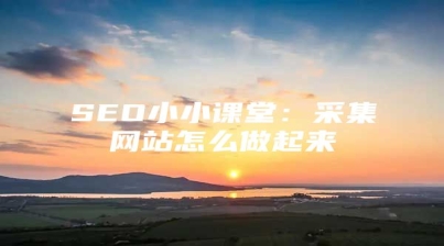 SEO小小课堂：采集网站怎么做起来