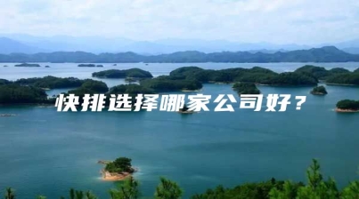 快排选择哪家公司好？