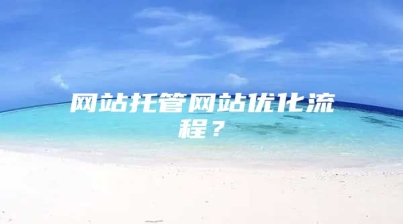 网站托管网站优化流程？