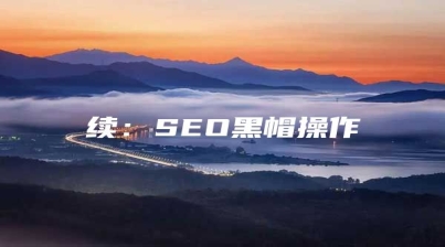 续：SEO黑帽操作
